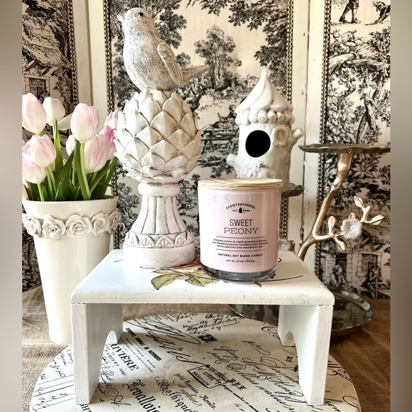 Vintage Parisian Wood Stool/ Riser, Hand Painted
Pink/Green - Picture 4 of 6